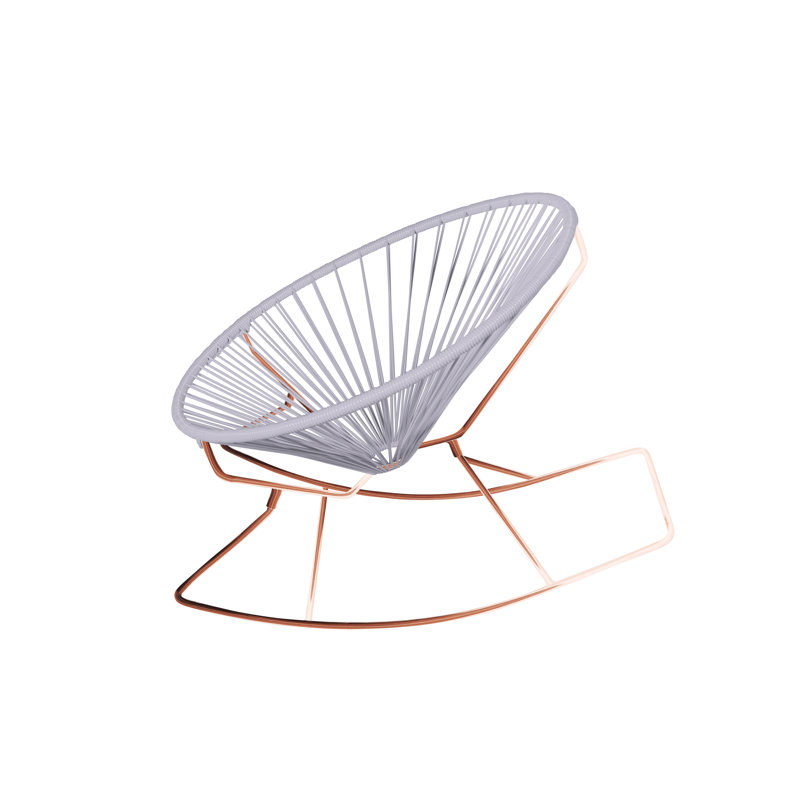 Chaise berçante intérieure / extérieure faite à la main Innit, Transparent / cuivre