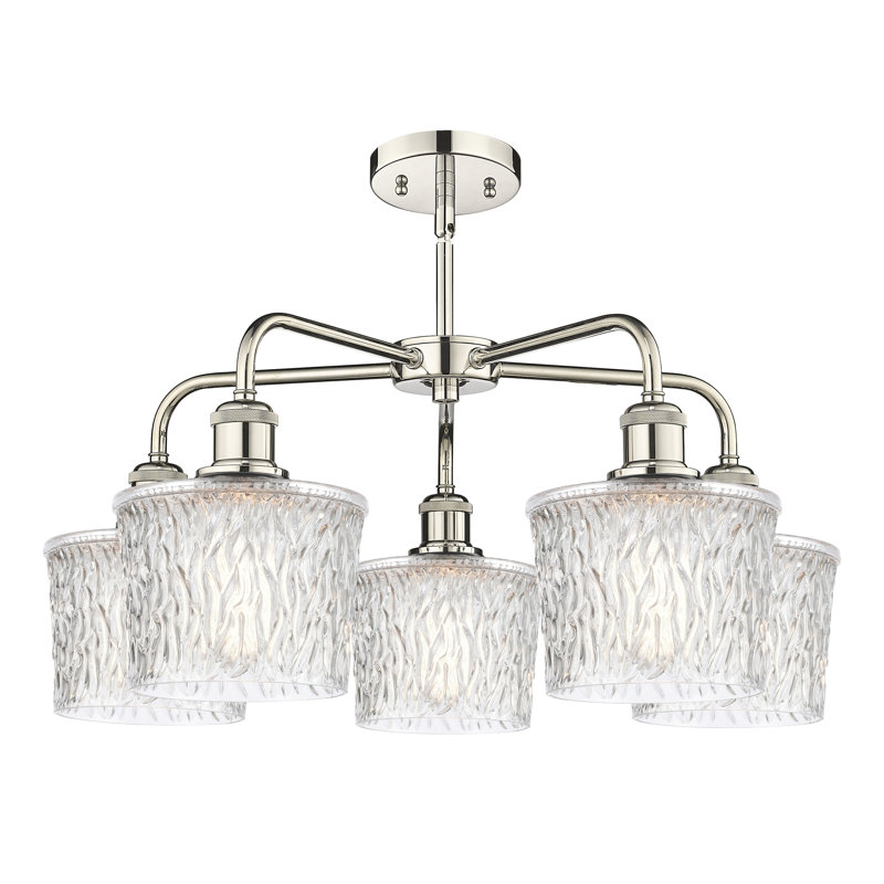 Lustre bol 5 lumières Iverson, Nickel poli