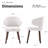 Modern Bouclé Upholstered Dining Chair with Curved Backrest and Solid Wood Legs-622345894