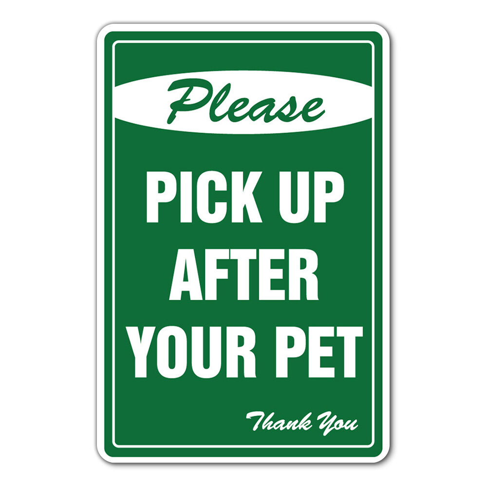 funny no dog poop sign