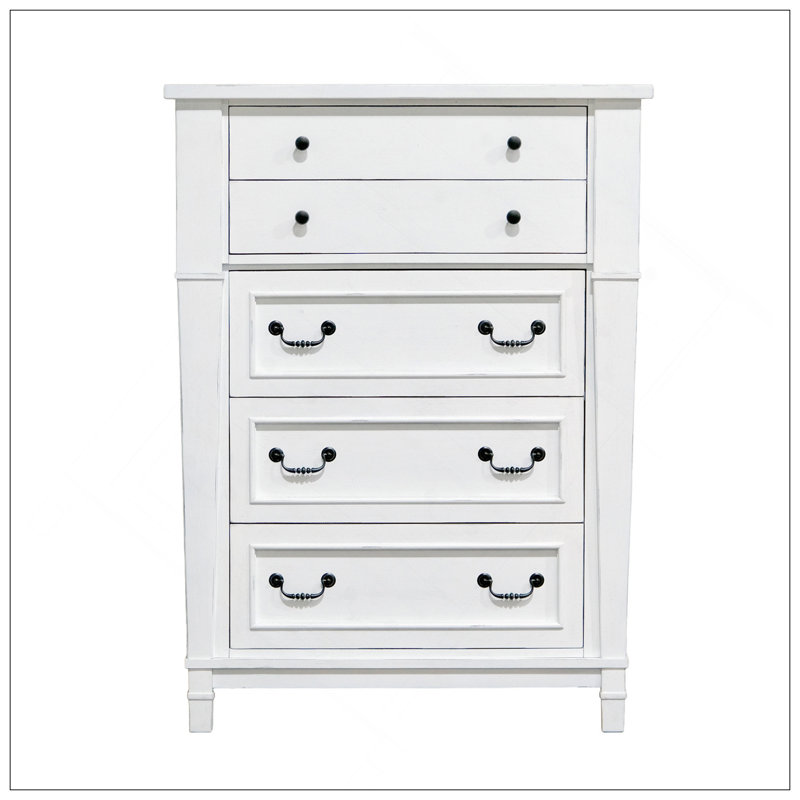 Commode blanche à 5 tiroirs