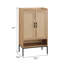 Range-chaussures avec portes en rotin