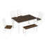 Ensemble de table de salle à manger de style rustique 6 pièces avec 4 chaises ergonomiques et un banc-2083040431-2083040428