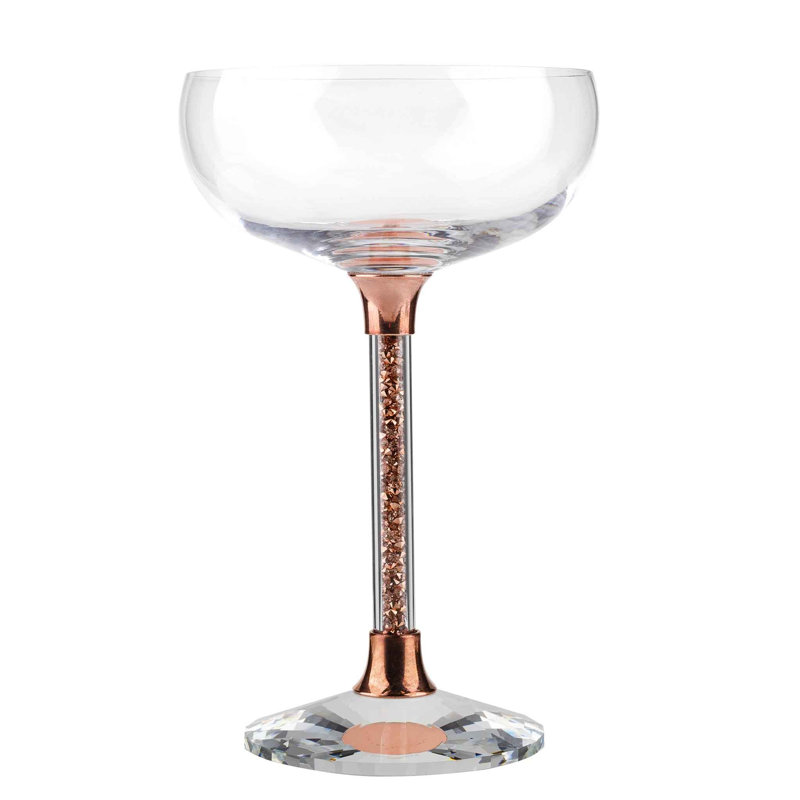 Vetrina Stem Coupe Glass Set, Pink