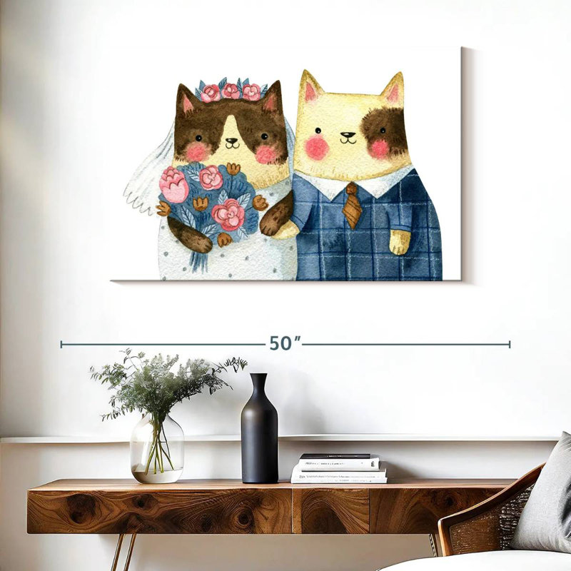 Brampt Cat Wedding, 26" H x 39" W