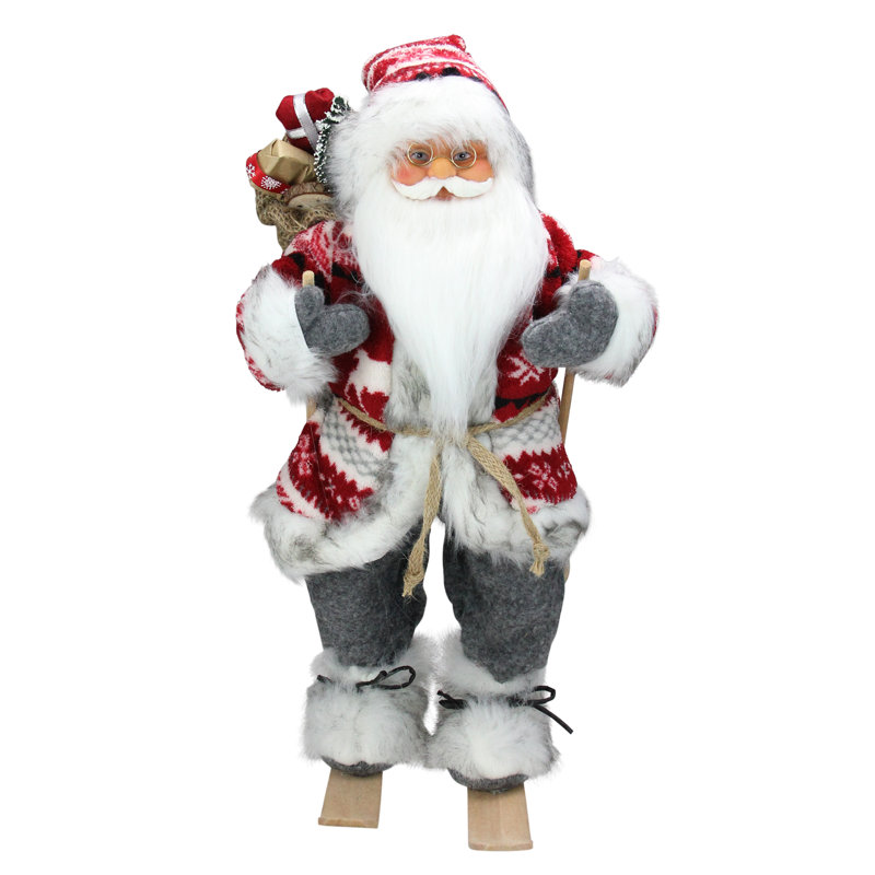 Figurine décorative de Noël flocon de neige avec sac-cadeau, H 18 po x l 9,5 po x P 9 po