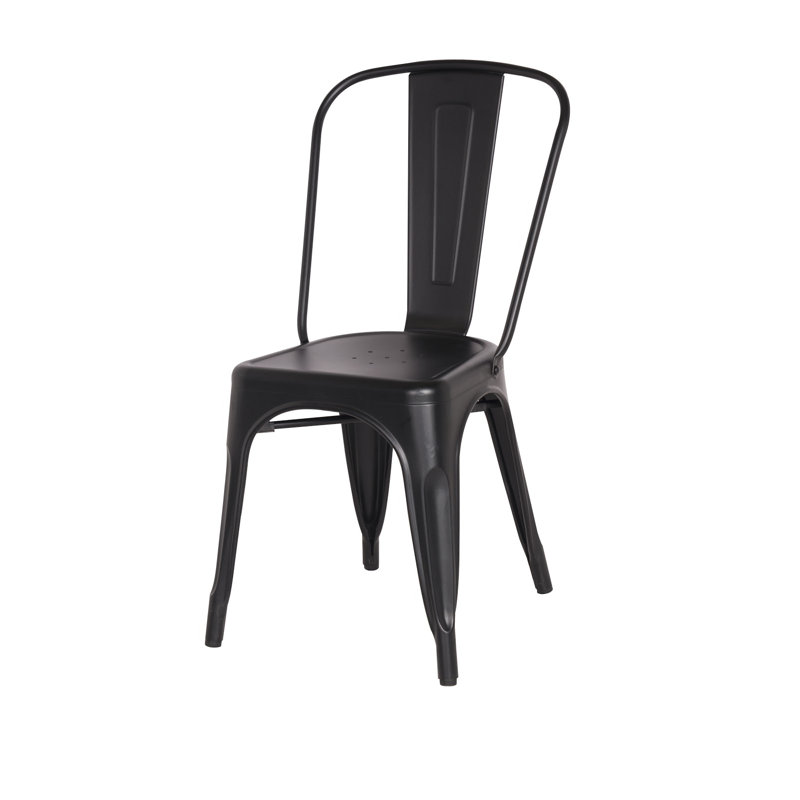 17.71'' H Upholstered Side Chair, Frosted Black
