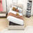 Lit plateforme simple tapissier avec système de rangement-1668682182
