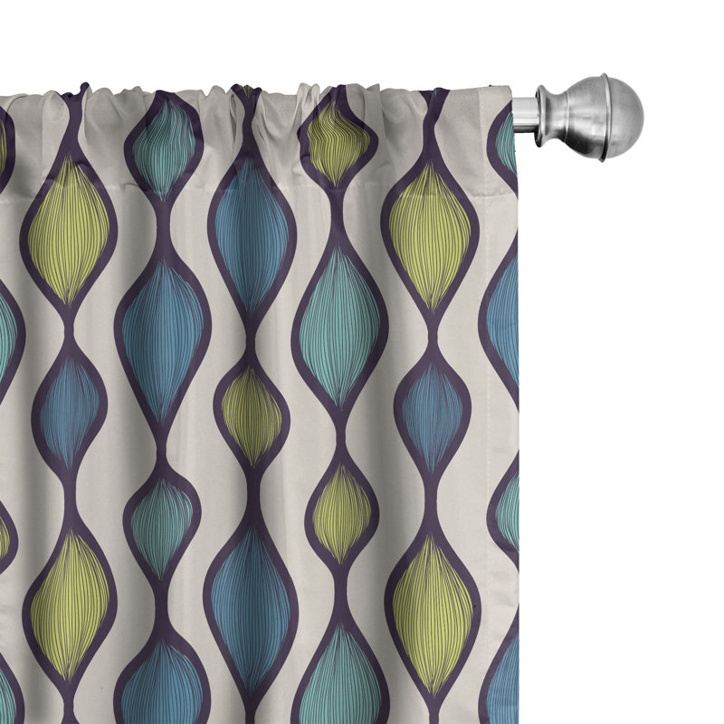 Rideaux 4 panneaux East Urban Home Modern, L 56 po x L 63 po