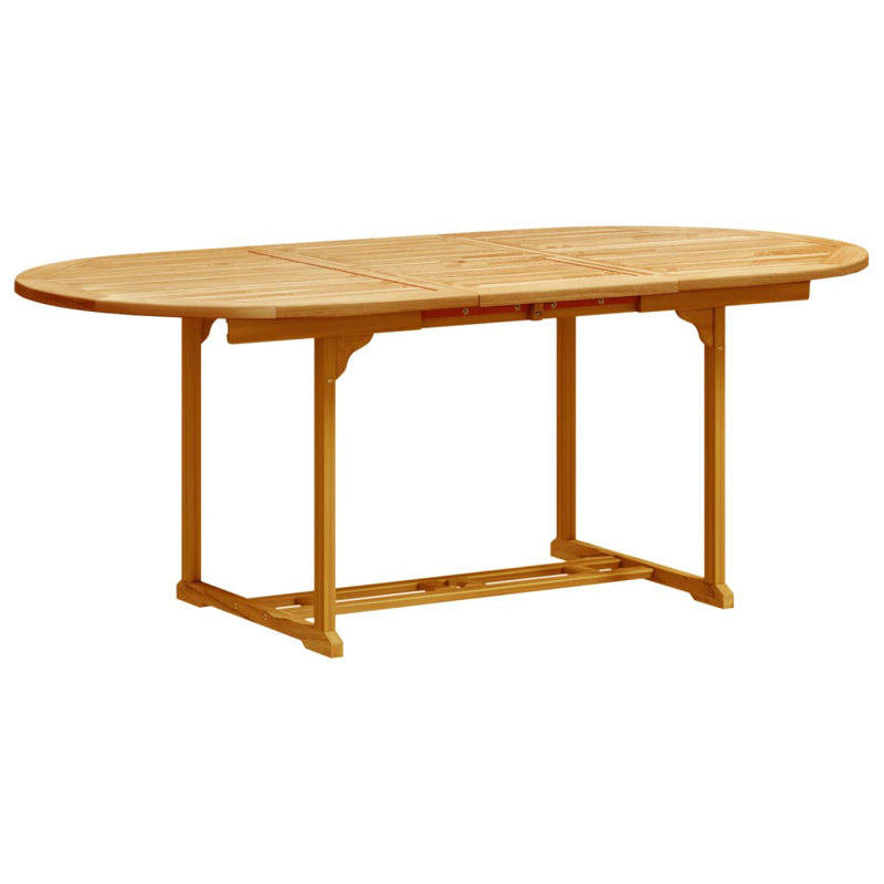 Solid Wood Patio Dining Set Oval Table, Black, 74cm H x 200cm W x 100cm D, 4