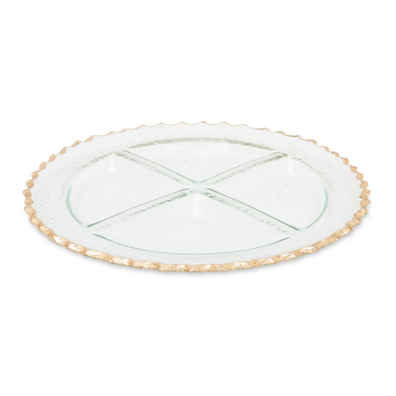 Everly Quinn Glass Divided Serving Dish