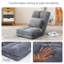 Chaise de plancher avec support pour le dos pour adultes Chaises de jeu vidéo 14 positions réglables avec coussin-378778031