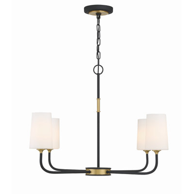 4 - Light Metal Dimmable Chandelier
