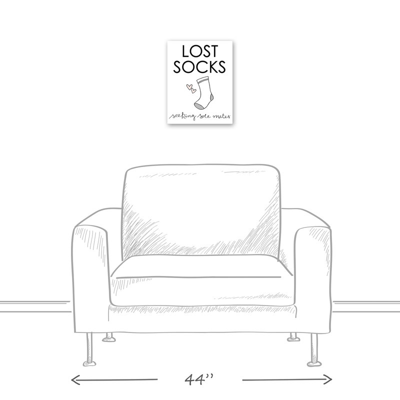 «Lost Socks Laundry Room», reproduction d'art textuel sur toile, H 14 po x l 11 po, Toile tendue