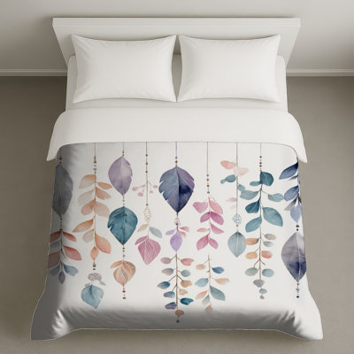 Housses de couette suspendues à feuilles d'aquarelle