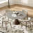 Stone Round Dining Table Set With 4/6 Premium Solid Wood Leather Upholstered Dining Chairs For Kitchen/Dining Room-1663682359-1663007667-1663682363