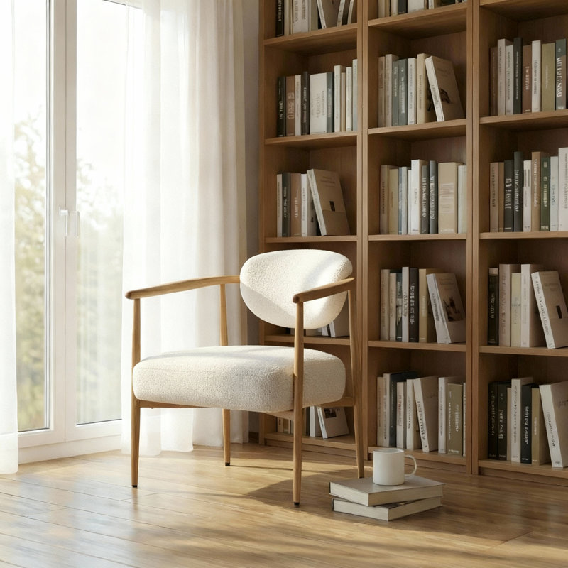 Chaise d'appoint moderne avec structure en fer, chaise de salon douce et confortable pour la chambre à coucher et la salle à manger