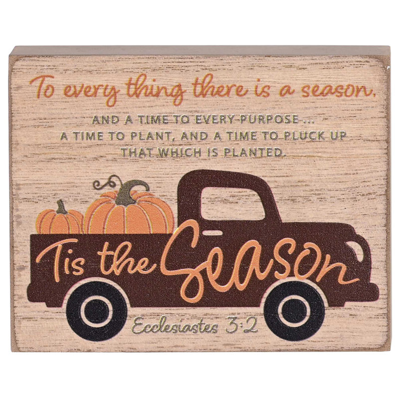 Plaque de table plaque camion citrouille de saison