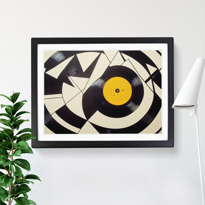 Abstract Vinyl Record - Framed Print