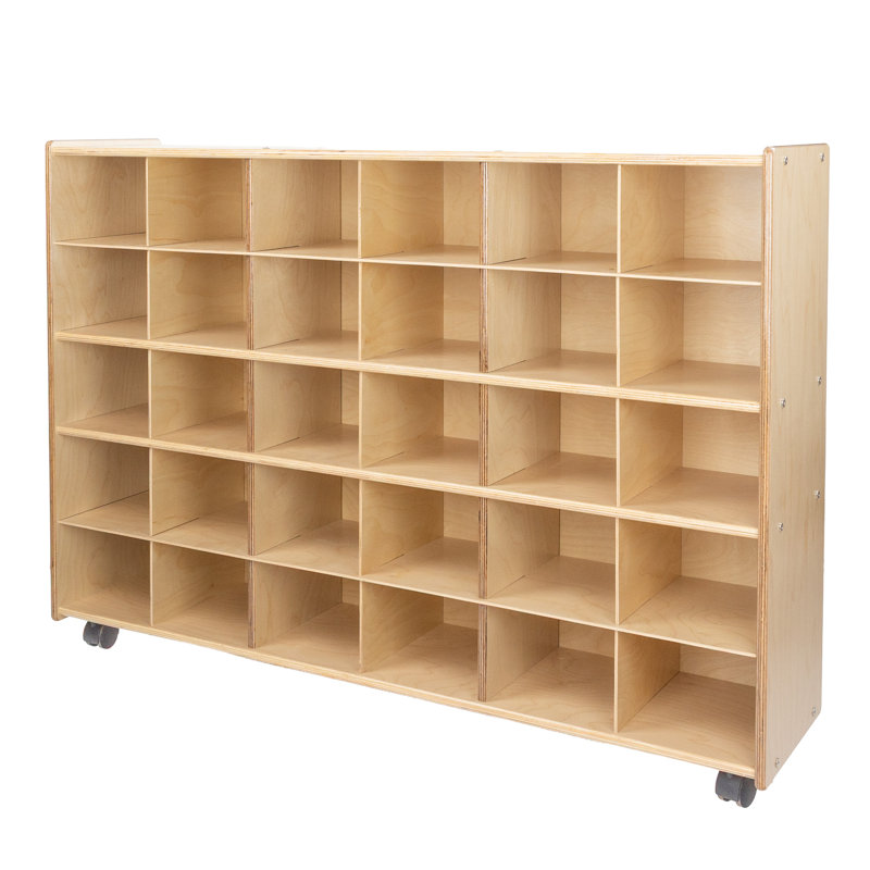 Casier avec bacs Contender, Assemblé avec roulettes, Vert lime / orange / mauve
