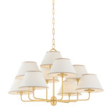 Durland Chandelier in Aged Brass