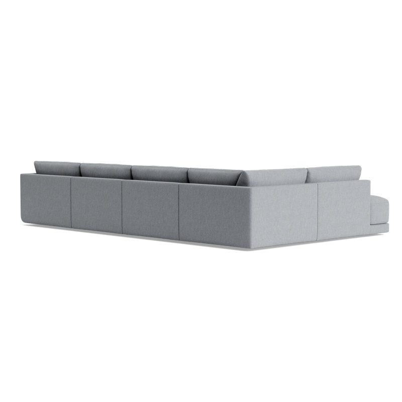 Eva Modular Corner Sectional, Performance Weave - Zinc, Left Hand Facing