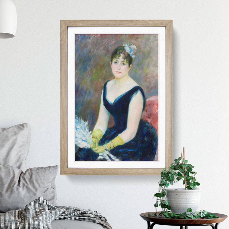 Madame Leon Clapisson by Pierre-Auguste Renoir - Picture Frame Painting, 48cm H x 36cm W x 2cm D, Oak Framed