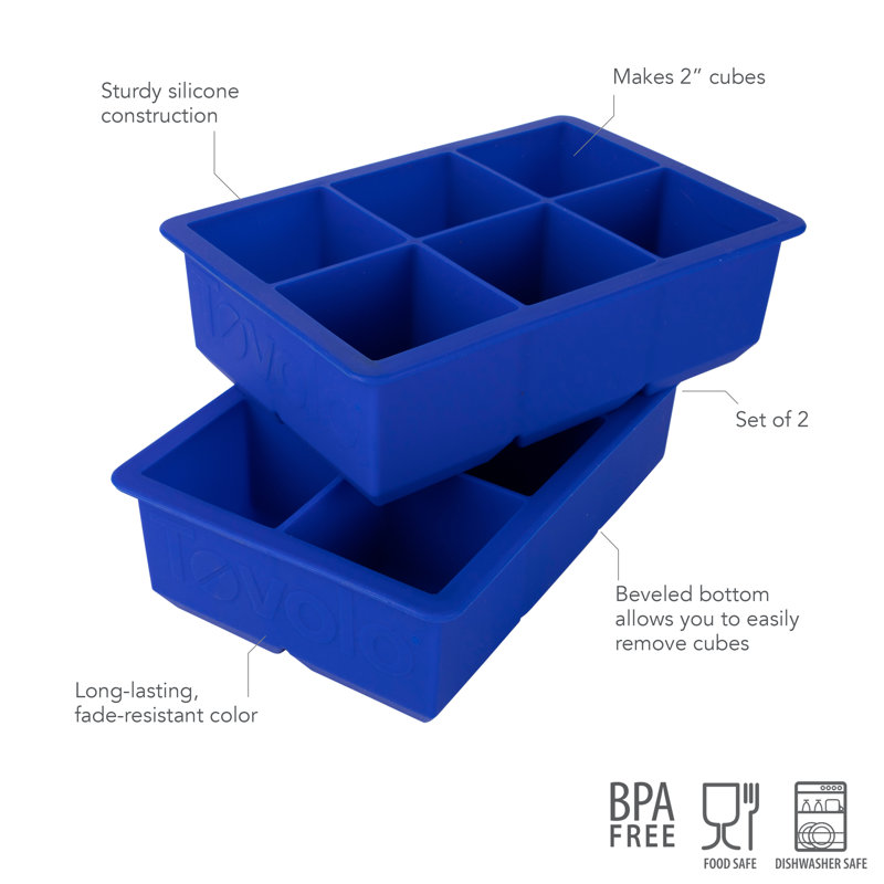 King Cube Ice Tray Set of Two, Blue