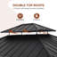 Abri de jardin permanent en bois 13 pi L 11 pi. D Pavillon de jardin en bois massif - Pavillon de jardin en acier galvanisé à toit rigide
