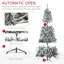 ? Décoration de Noël? Arbre de Noël artificiel enneigé 7,5 pi avec lumières DEL blanc froid