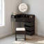 Ensemble de coiffeuse à miroir extensible avec lumières DEL, tiroirs et station de charge-1842609829