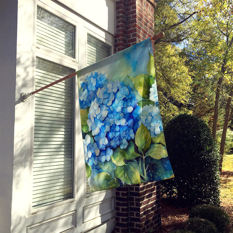 Hortensias dans le drapeau de la maison à l'aquarelle