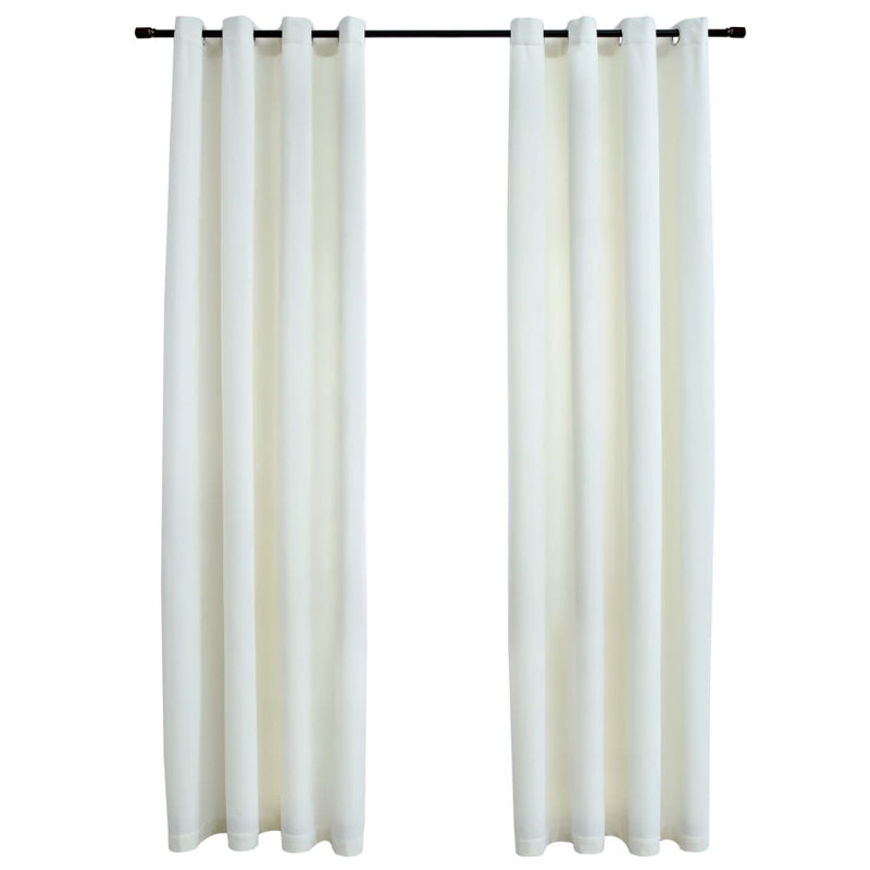 Laurine Blackout Curtain Pair, Width 140 x Drop 175cm, Cream