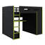 Lit mezzanine double avec bureau, garde-robe, tiroirs, port USB, bande à DEL RVB, lit pour poste de travail-2133532851