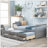 Daybed With Trundle And Drawers, Twin Size