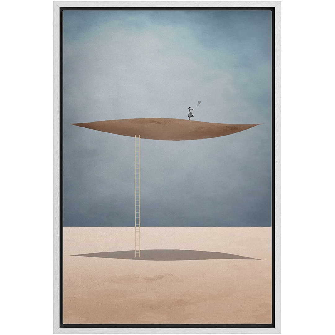 Whimsical Desert IDEA4WALL Framed Canvas Print Wall Art Surreal Desert Environment Landscape Fantasy & Sci-Fi Abstract Illustrations Modern Art Bohemian Scenic For Living Room, Bedroom, Office IDEA4WALL 