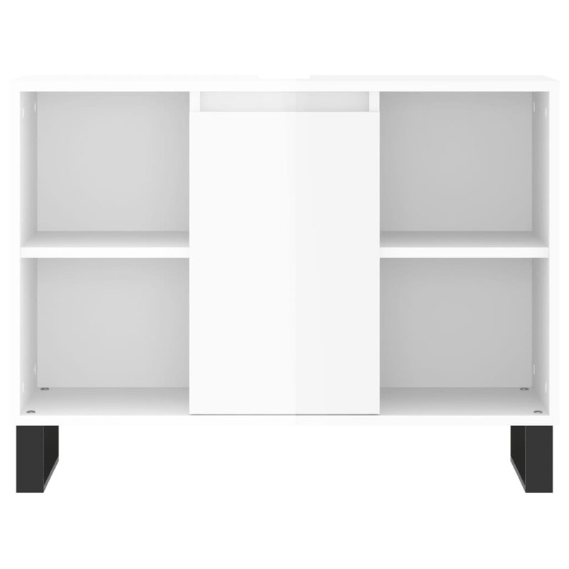 Adriene Freestanding Bathroom Cabinet, High Gloss White