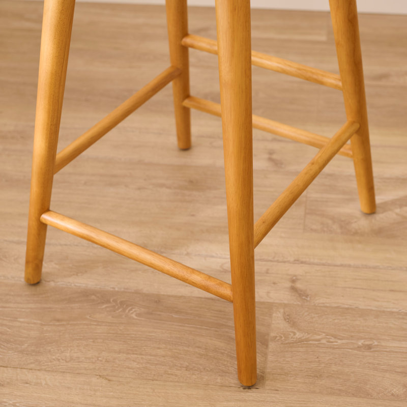 Counter Stool with Solid Wood Frame, Classic Oak