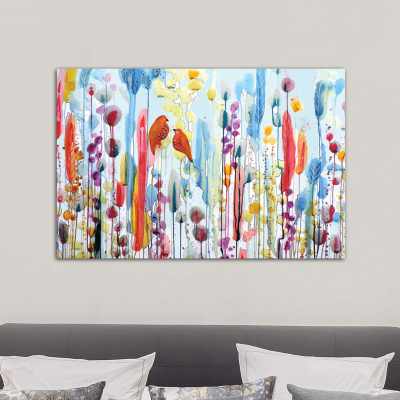 Si Tu Me Le Demandais by Sylvie Demers - Painting, Wrapped Canvas, 26" H x 40" W x 1.5" D