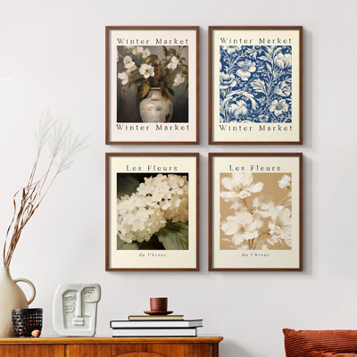«Vintage Floral Print XXIX», 4 pièces sur papier
