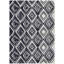 Tapis intérieur et extérieur lavable noir et ivoire 10 pi x 14 pi