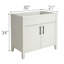 Meuble-lavabo de salle de bain entièrement assemblé en Sherwin-Williams® On the Rocks avec quincaillerie noir mat Design House Dawson l 30 po x P 21 po x H 34 po Design House (228429-OTR-FA)-126080760-126283081