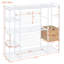 Open-Style Wardrobe with Hanging Rails, Shelves, Drawers, and Modern Bedroom Storage Solution, White