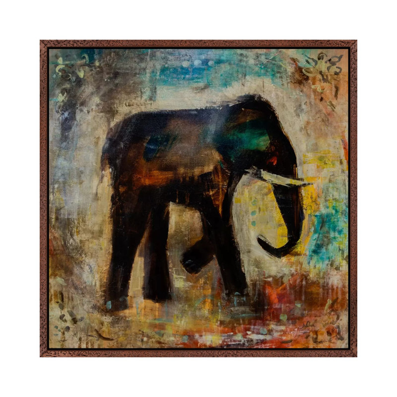 Strong And Wise I by Julian Spencer - Painting on Canvas, 66.04 cm H x 66.04 cm W, Classic Brown Wood Framed Canvas