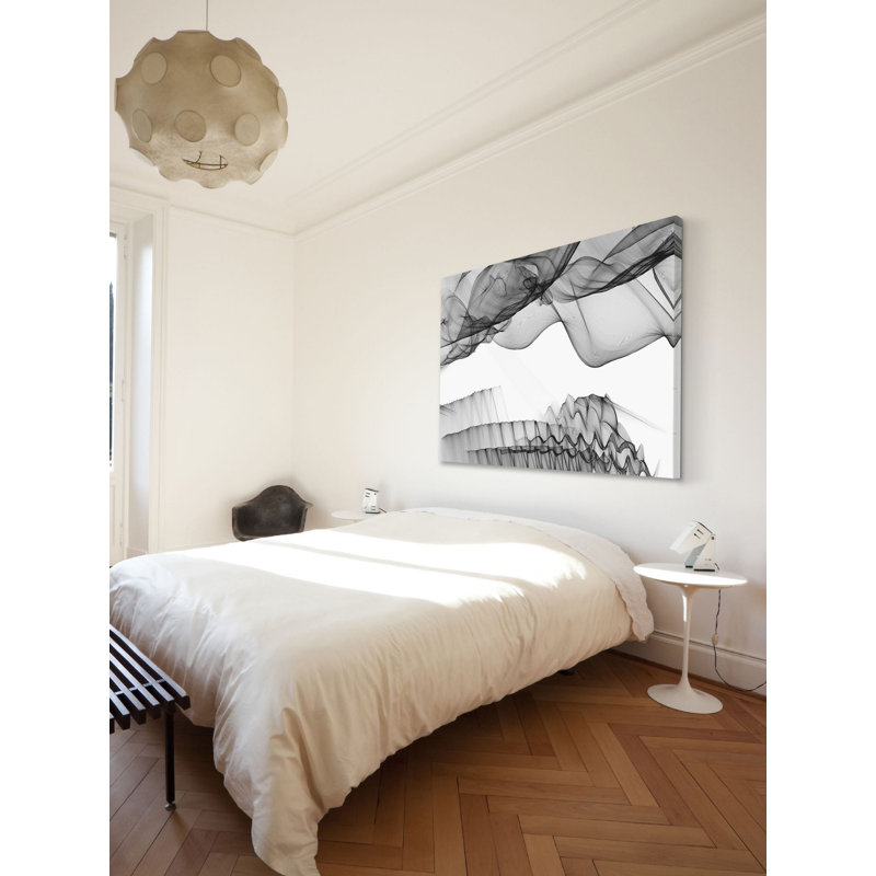 «Abstract Black and White 17-19-50» par Irena Orlov, reproduction d'art sur toile tendue, 40 po x 60 po