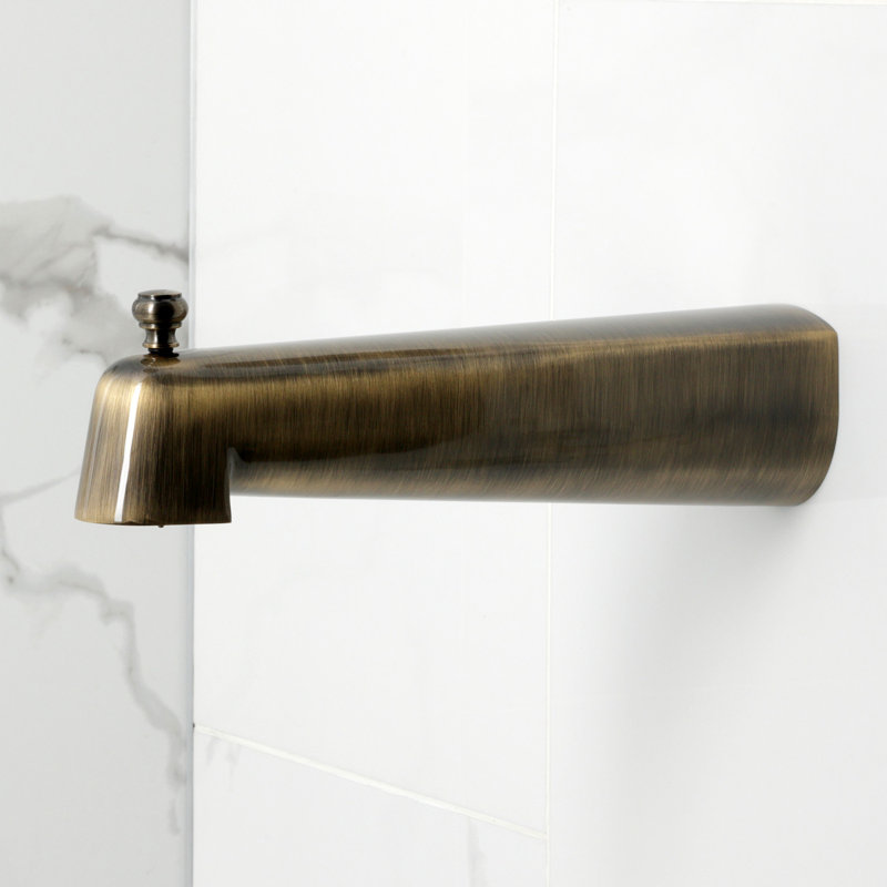 Robinet de baignoire et de douche à pression équilibrée à poignée simple Kingston Brass, Laiton antique