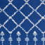 Tapis bleu / blanc à motif géométrique Ellar-1320465991