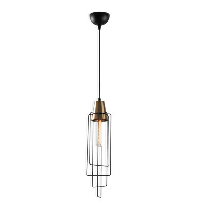 Luminaire suspendu cage en métal
