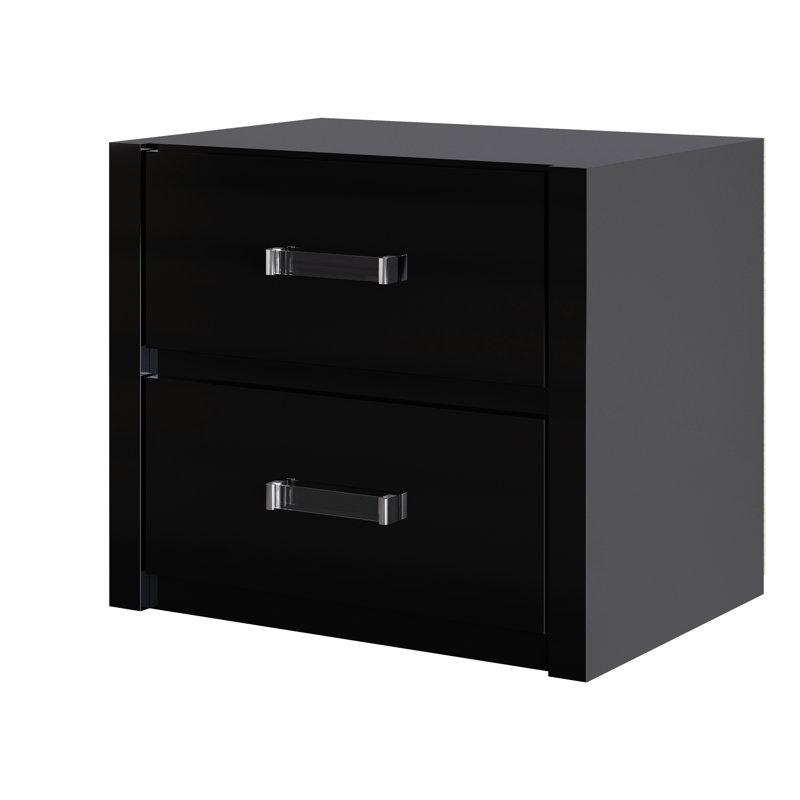 Table de chevet en noir, Noir