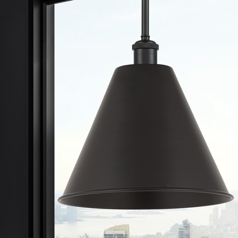 Luminaire suspendu conique à 1 lumière Aneika, H 12,75 po x l 12 po x P 12 po